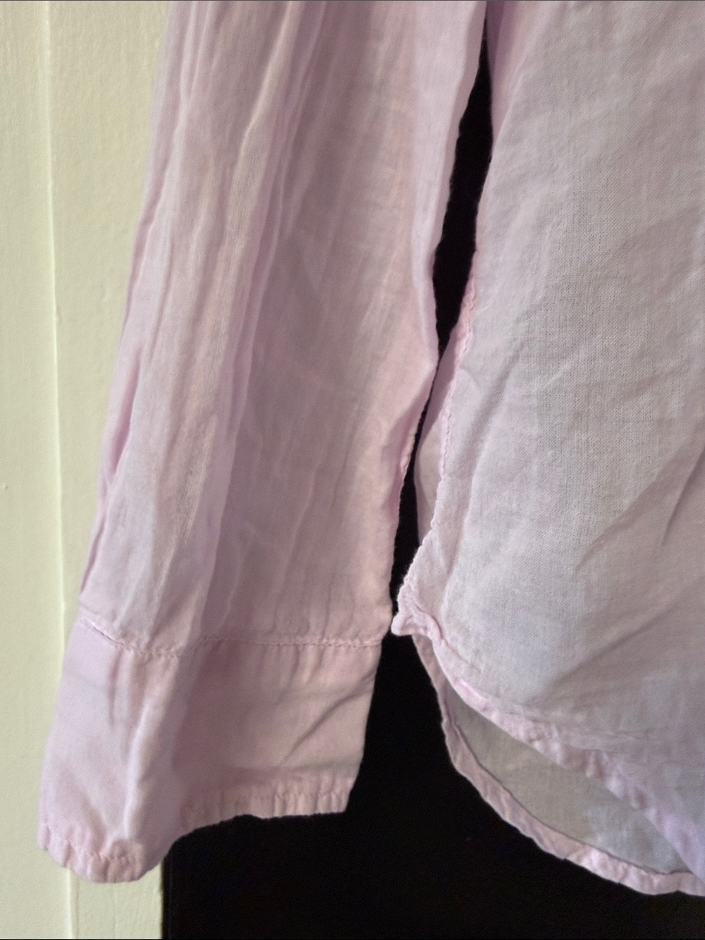 light pink Frank & Eileen button-up shirt relaxed silhouette and pocket - Picture 8 of 11